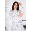 Long Hijab Elastic Waist And Embroidered Dress / Blue Flower Embroidery (brode) Slim Fit Buy A Larger Size