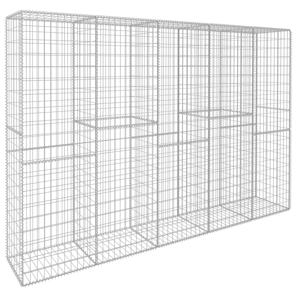 Vidaxl Gabion Wall with Lid, Galvanized Steel, 300X50X200 Cm