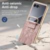 Étui Mode en Cuir Gaufré Fleur pour Motorola Razr 60 Ultra 50 Prise en Main Confortable Support Anneau Antichoc Housse Mince Portable