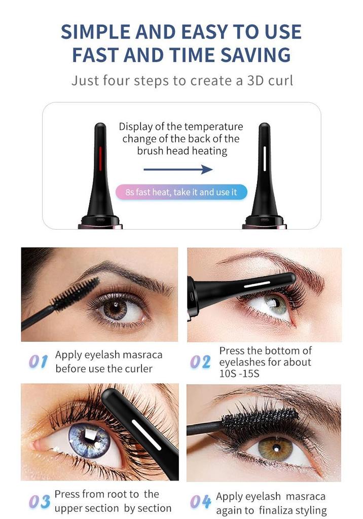 Rechargeable Heated Electric Eyelash Curler