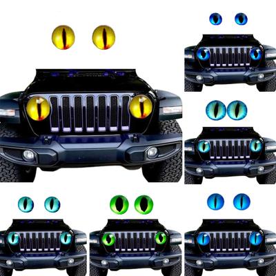 1 Paio Occhi di Bestia Adesivo per Luci Auto Decalcomanie Fari 3D Adesivo Impermeabile Automobilistico