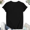 Intertwined Red White Heart Pattern Print T - Shirt Women's Spring - Summer Short - Sleeve Crew - Neck Casual