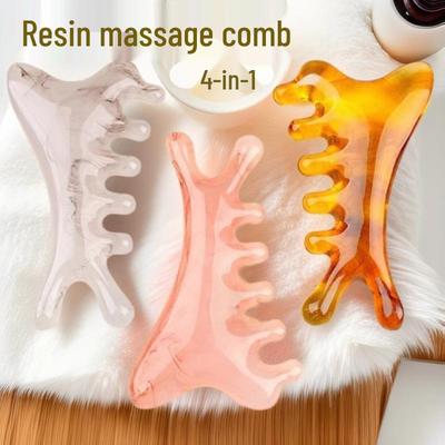 Multi-functional Pink Scalp Massage Comb for Head and Face Therapy