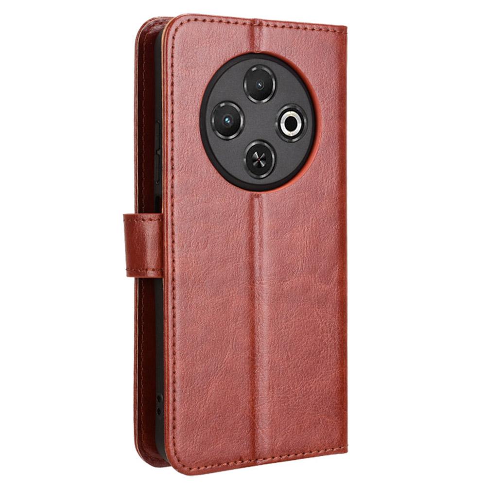 For TECNO Spark 30C 4G kL5n Case Crazy Horse Texture PU Leather Phone Wallet Cover