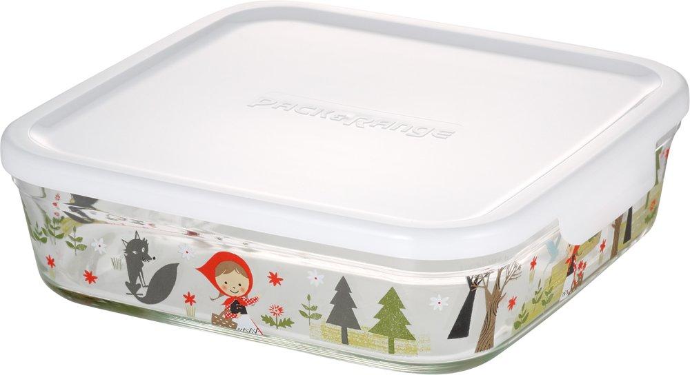 

Iwaki Glass Storage Shinji Kato Precious Red Pack Жаростойкий контейнер, Крышка, Квадратный, Большой, 1,2 л, и Микроволновая печь, B3248-SNA1