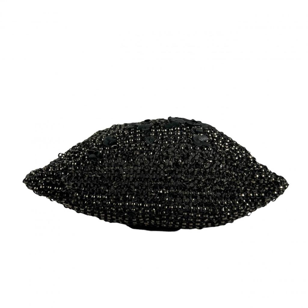 ANTEPRIMA Glitter Flower motif Handbag wire black Women Used