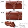 KiLEY Genuine Leather Vintage Bicycle Saddle Bag Front Bag Cowhide Leather Bag Cowhide Leather Brown LM-559