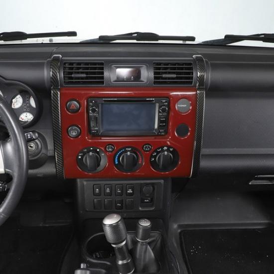 Carbon fiber ABS Navigation side trim cover trim For Toyota FJ Cruiser 2007-
