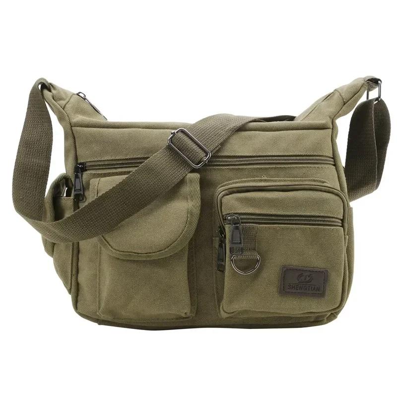 

Heren Casual Sling Bag Messenger Crossbody Schouder Unisex Reizen Outdoor Vintage Tassen