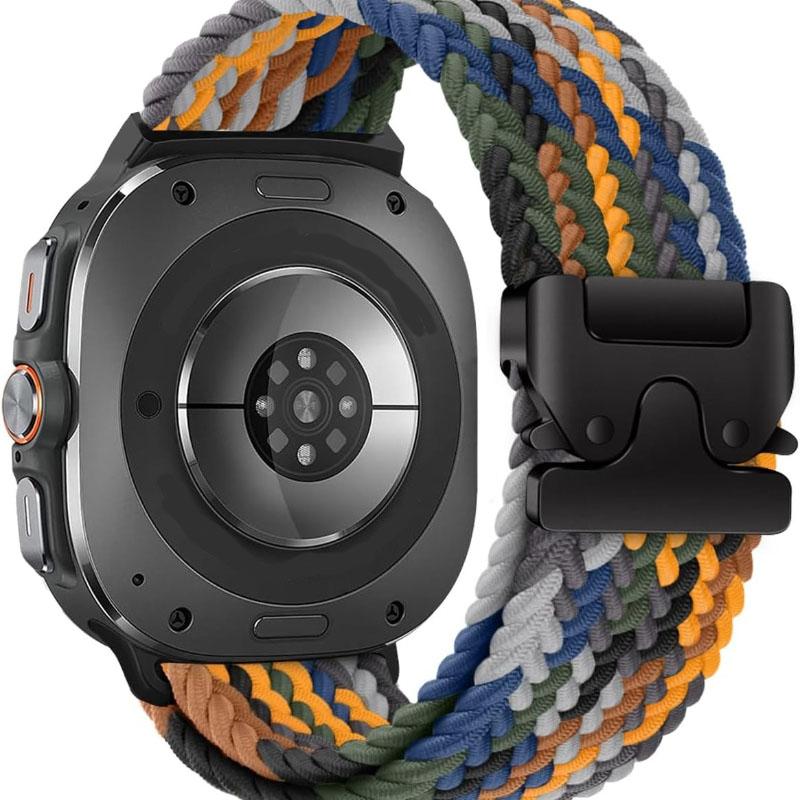 Compatible Samsung Galaxy Watch Ultra Bands (2025/2024), Stretchy Braided Sport Strap for Galaxy Watch 7 Ultra Band 47mm/Watch 8 Ultra