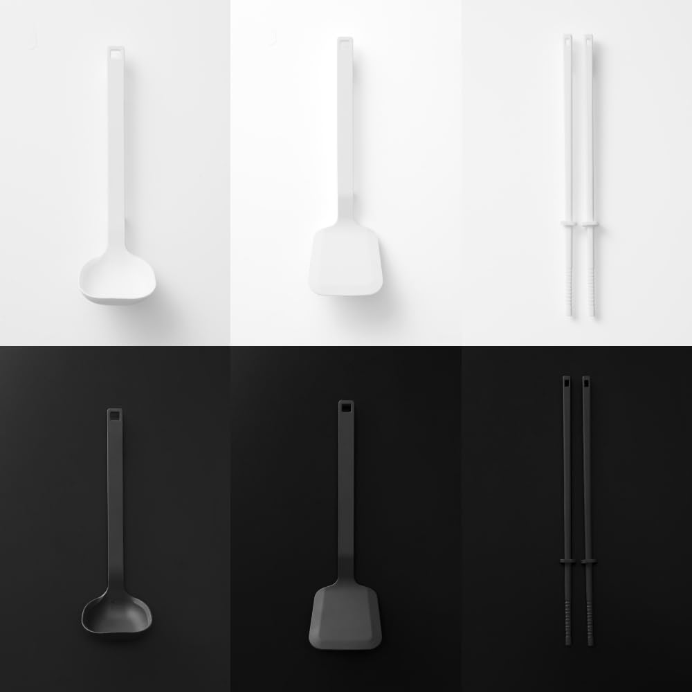 Yamazaki Silicone Kitchen Tools Chopsticks Tower S Size Basic Kitchen White - Ladle, Spatula, - Series, (3-piece set) - Tools,