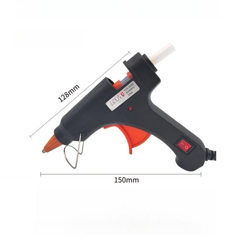 Heißklebepistole Mehrfarbig Handgemachte Klebepistolen Haushalts Kinder Schönheit Nähpistole 20W Handgemachte DIY Heißklebepistolen Geeignet für Zubehör