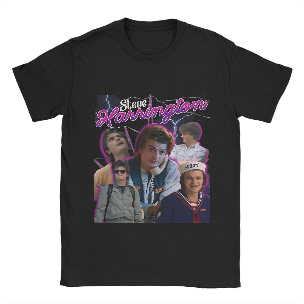 Men Women Printed Steve Harrington Will Byers T Shirt Tee Short Sleeve Cotton Tshirts Fans Gift Clothing