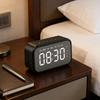 Smart Multi Mirror Digital Alarm Clock FM Radio Bluetooth Speaker TF Card Playback LED Display Table Clock for Home Office