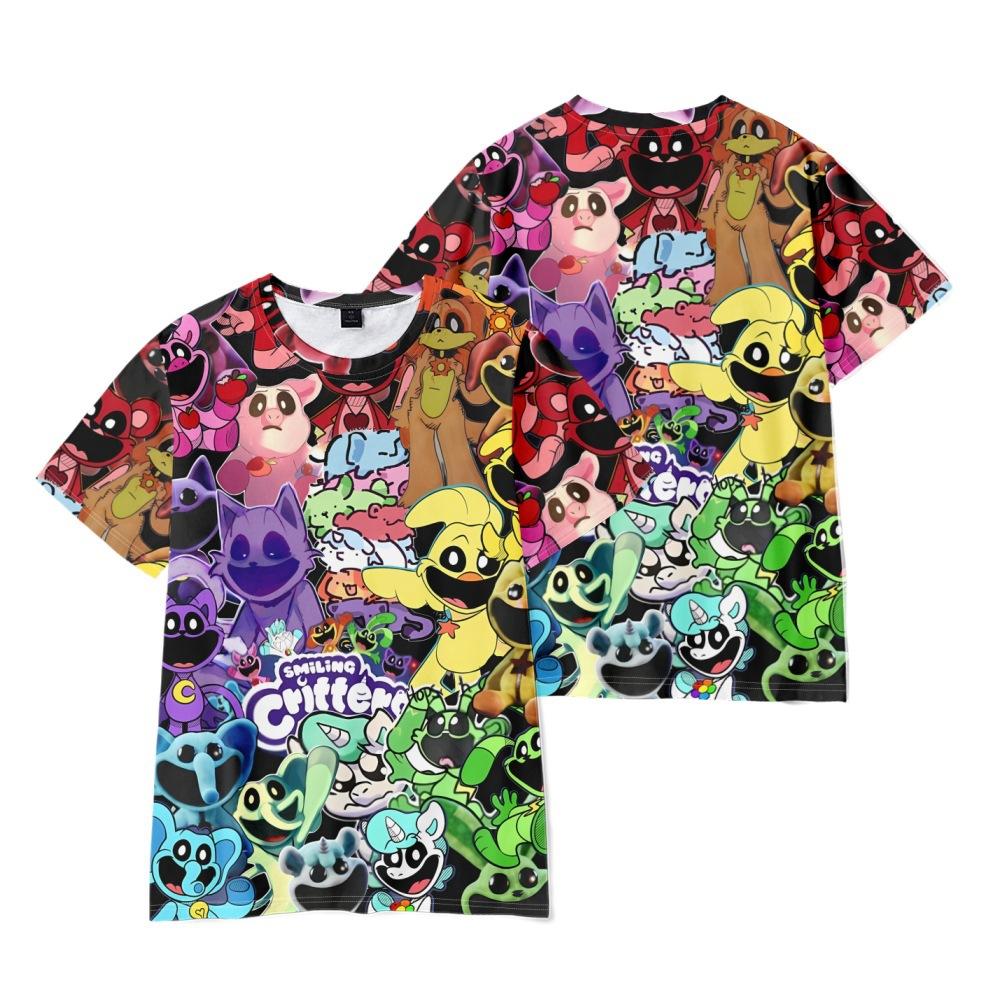 

Anime Smiling Critters Tshirts 2026 New T Shirt for Men Hip Hop Streetwear Oversize T-shirt XXS