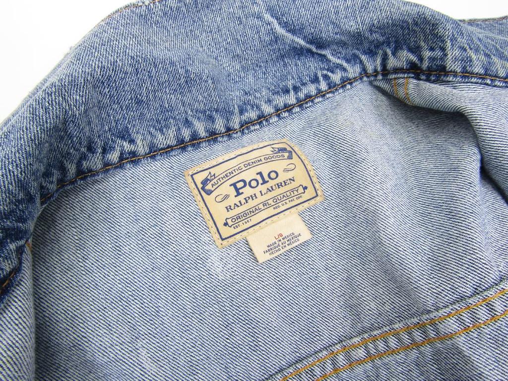 POLO RALPH LAUREN Big Pony Print Denim Size Blue Men's Jacket, XL, (Product Code 0101940)
