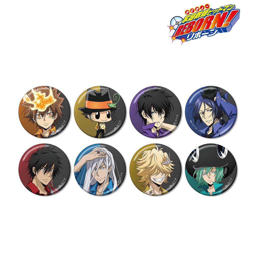 Katekyo Hitman Reborn! Original Illustration Color Shirt Ver. Trading Metallic Can Badge Box of 8