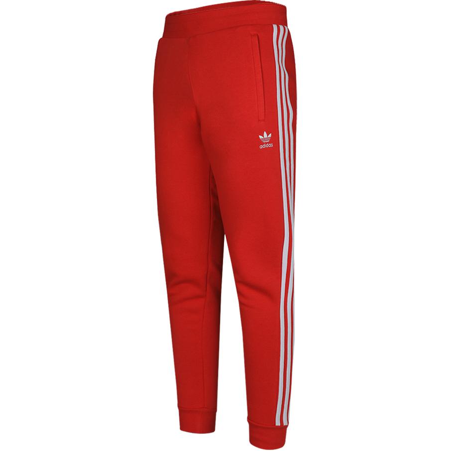 

Adidas Оригинальные три полоски повседневные удобные вязаные спортивные штаны с манжетами мужские штаны красные FM3767 L