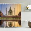 Beautiful Natural Scenery City Town Shower Curtains Bathroom Waterproof Polyester Fabric Bath Curtain Landscape Decor Curtains