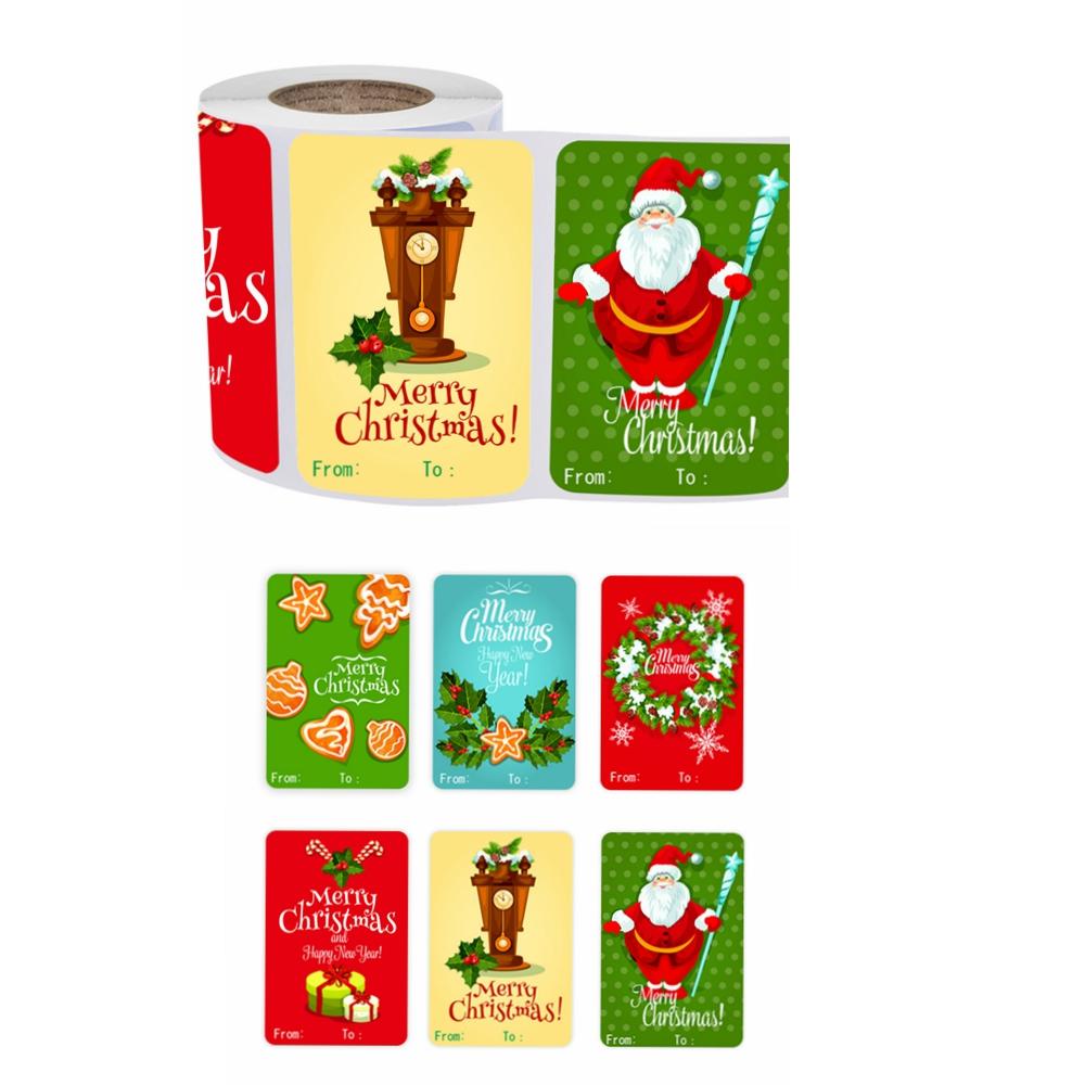 Label Paper Phone Stickers Merry Christmas Children X123