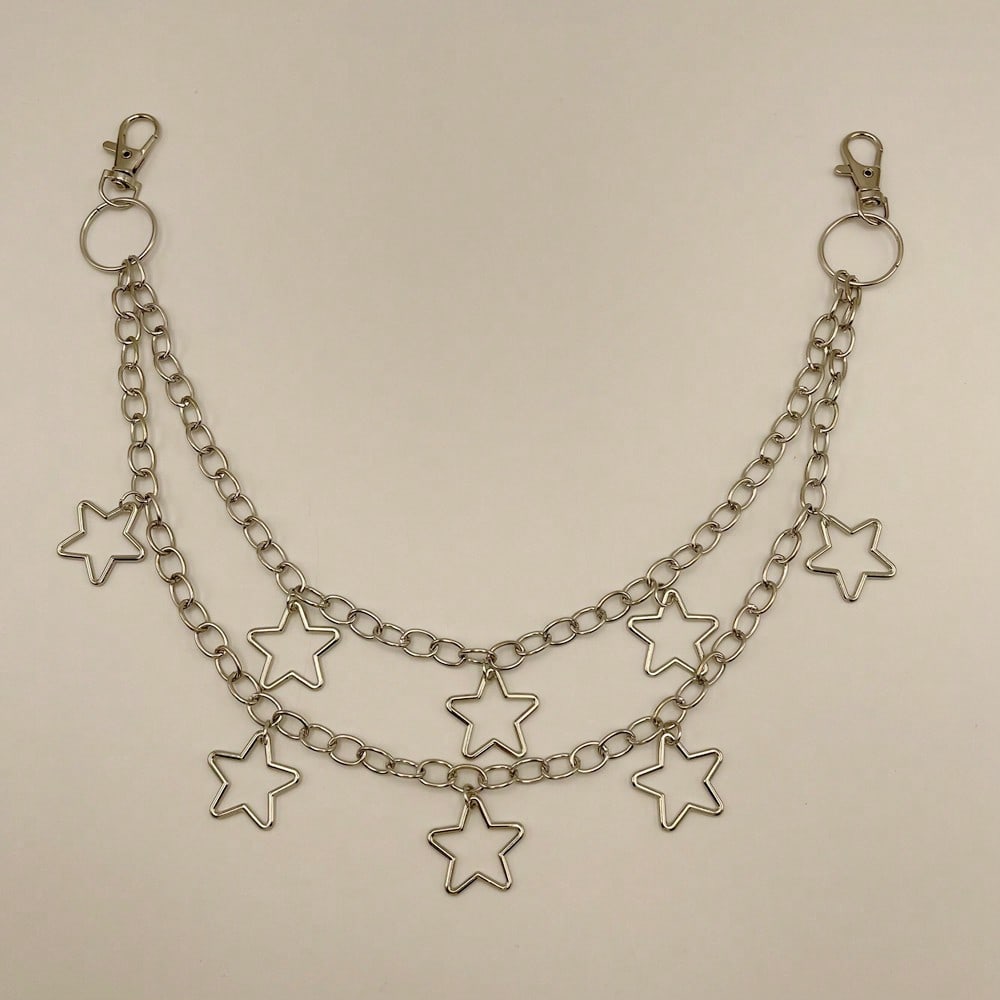 European and American Jewelry Punk Retro Star Pendant Waist Chain Women's Versatile Five-pointed Star Trouser Chain