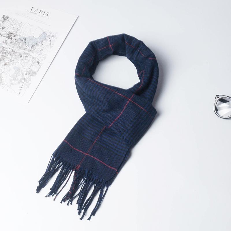 2024 Japanese-Style Plaid Scarf: Versatile Unisex Winter Shawl In Beige