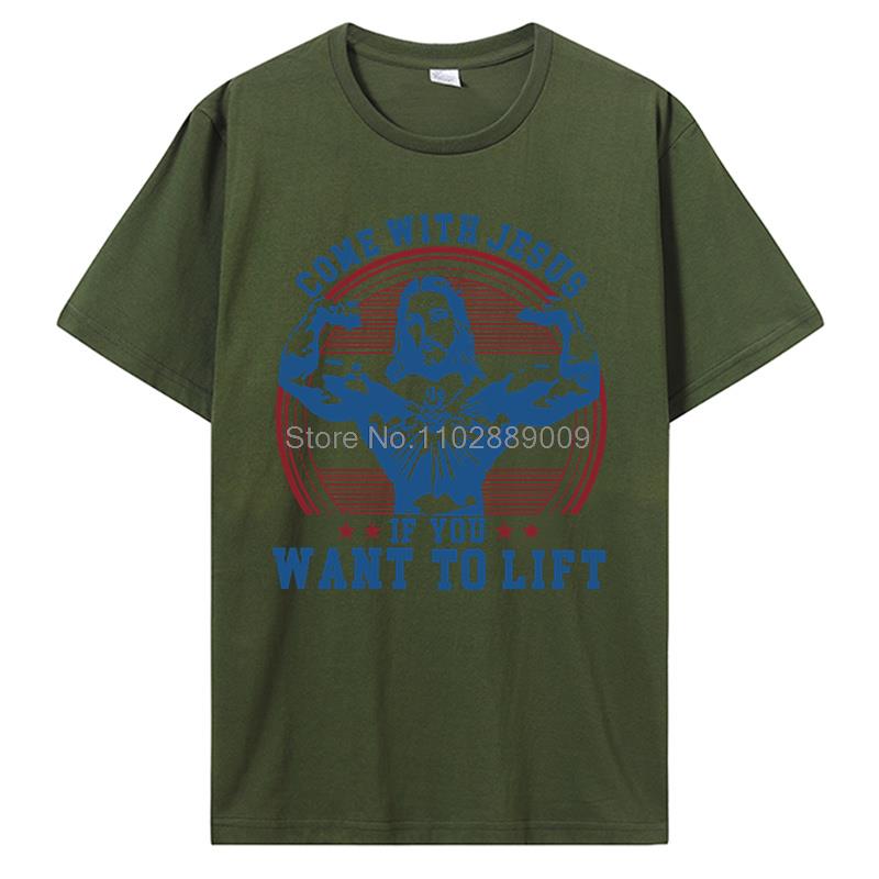 Herren Bodybuilding T-Shirt Pumping Training Crossfit Schwarzes T-Shirt Fitness Jesus Ist Mein Spotter T-Shirt Baumwoll-Tees Streetwear