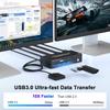 4K HDMI KVM Switch 2 Monitor 2 Computer Dual Monitor Support 4K@60Hz KVM Switcher 2PC Extended Display 2 Ports Sharing 4 USB 3.0 Hub Keyboard Mouse De