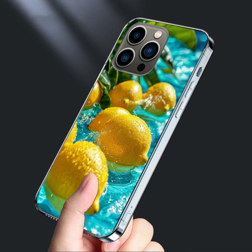 Refreshing Yellow Lemon In Summer Phone Case For Iphone 16E 15 Pro 14 Plus 17E 16 17 Pro Max Air 11 12 13 Mini Shockproof Cap