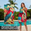 A Vividly Colored Fantasy-themed Owl Polyester Microfiber Beach Towel Is Highly Absorbent, Suitable Swimming and Beach Outings