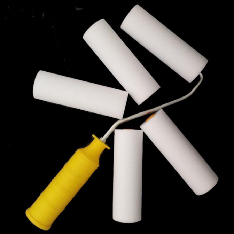 4-Inch Water-Based Sponge Roller Brush for Latex Paint - Corner & Wall Painting Tool