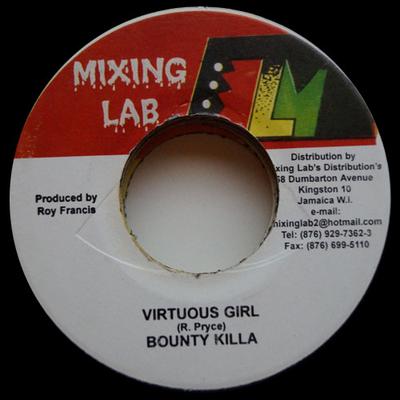7inch Record BOUNTY KILLER - Virtuous Girl NONE Mixing Lab 2004 Jamaica Reggae, Ska & Dub Used