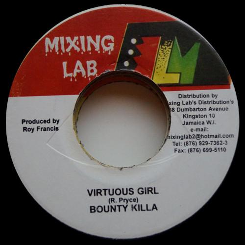 

7-дюймовая пластинка BOUNTY KILLER - Virtuous Girl NONE Mixing Lab 2004 Ямайка Регги, Ска и Даб Б/У