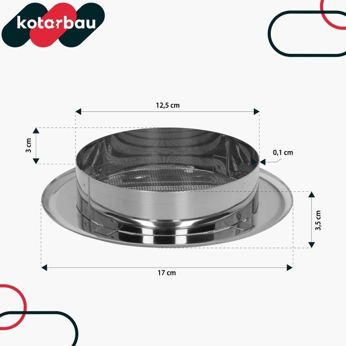 Ventilation Grille - Kotarbau - Round Model - Diameter 125 Mm - Stainless Steel - Integrated Mosquito Net