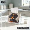 1pc Dachshund Puppy Tissue Box Dispenser with Adorable Dachshund Suitable for Household, & Bathroom - Polyester Tissue Holder, Compact Tissue Roll Dis