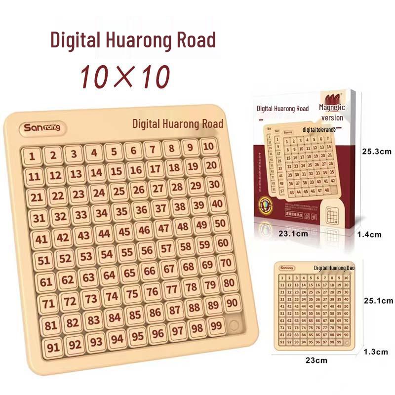 Magnetic Digital Huarong Road Color Puzzle: Educational Thinking Development Game for 3x4x5x6 Grids