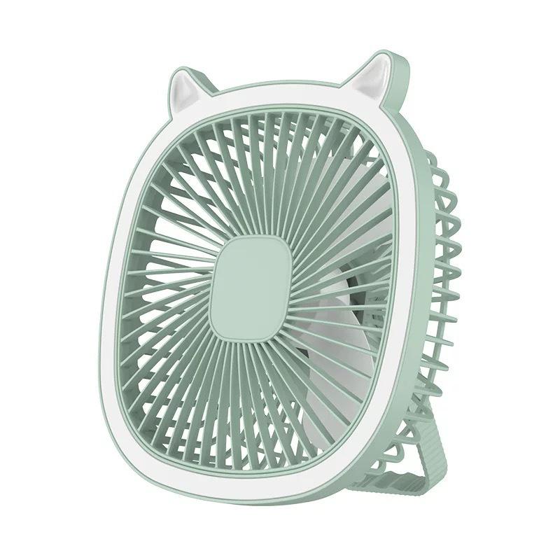 

Multifunctional USB Small Fan with LED Light - Desktop & Wall-Mountable 400mAh зелёный