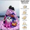 1pc Halloween Ghost Blanket - Lightweight Flannel Fleece with Digital Printing, Soft Warm for Sofa, Travel, Camping, Office yy251018290