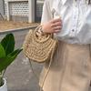 Handwoven Straw Rattan Half-Moon Beach Handbag Large Capacity Women Summer Hollow Out Shoulder Bag Crossbody Bags