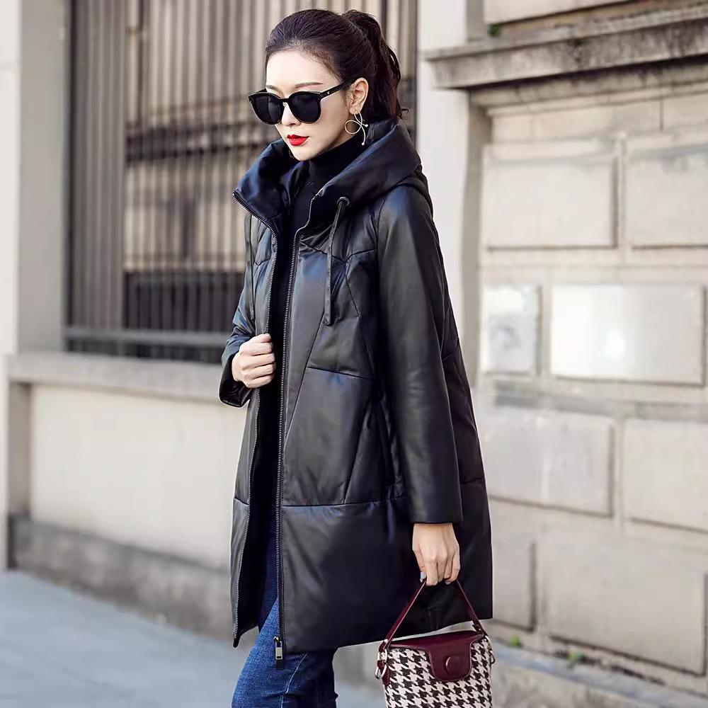 New First-layer Sheepskin Winter New Style Genuine Leather Down Jacket for Women Mid-length Sheepskin Jacket