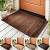 Wooden Welcome Entrance Doormat Washable Outdoor Indoor Carpet Rug for Home Decoration Floor Mat for Front Door Hallway Bathroom