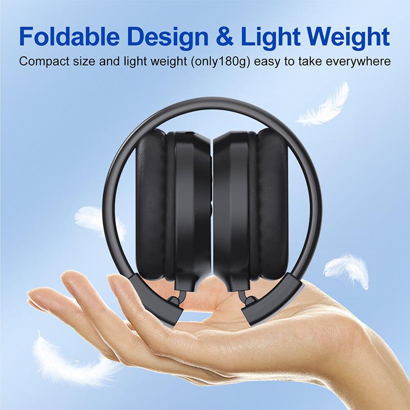 2022 New Head-Mounted Rechargeable FM Radio Earphones with Station Storage