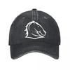 Sleek Horse Head Vinyl Decal Car Home Decor New Vintage Washed Cotton Baseball Cap Parent Kids Sun Hats