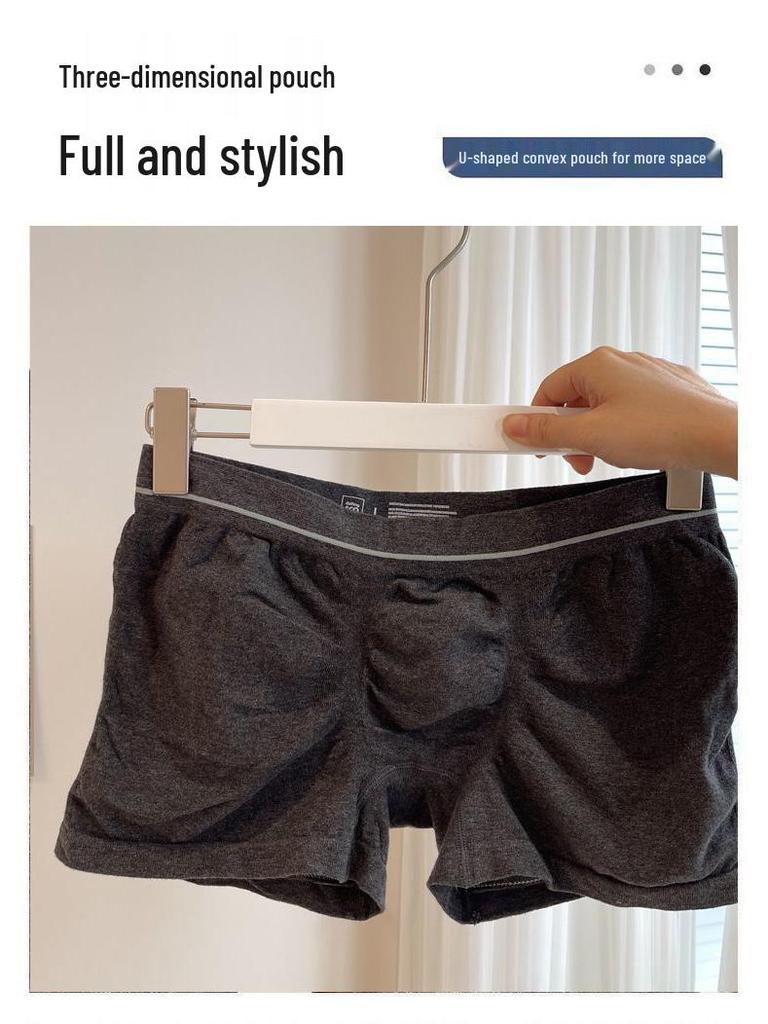Men's Plus Size Breathable Cotton Boxers, Antibacterial Xinjiang Cotton Briefs, Flat Leg Underwear for Boys and Men.
