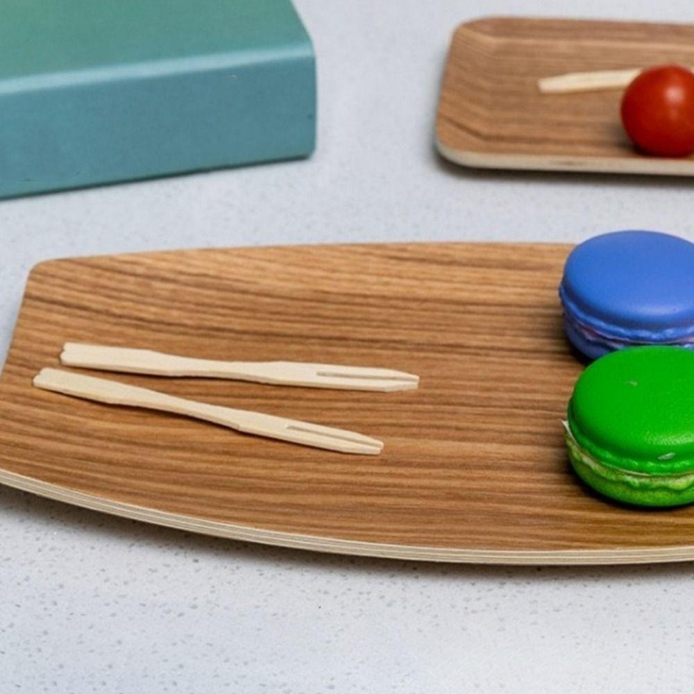200 Pieces Mini Size Disposable Fruit Fork Bamboo Sushi Sticks Portable Appetizer Forks  Birthday