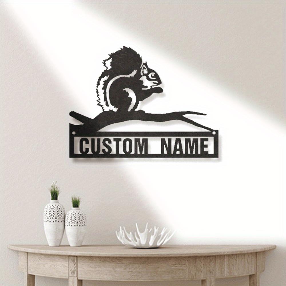 Squirrel Metal Wall Art Home Garden Museum Decor Christmas Wedding Valentine Gift Wall Sculpture