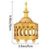 Luxury Arab Tower Style Hollow Out Metal Incense Burner Golden Tower Oil Burner Arab Style Censer Holder Golden Incense Burner