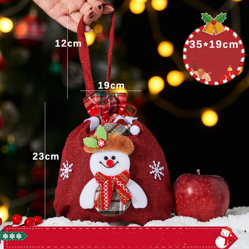 Christmas Gift Bag Santa Claus Reindeer Candy Bag Christmas Eve Apple Bag Christmas Decoration