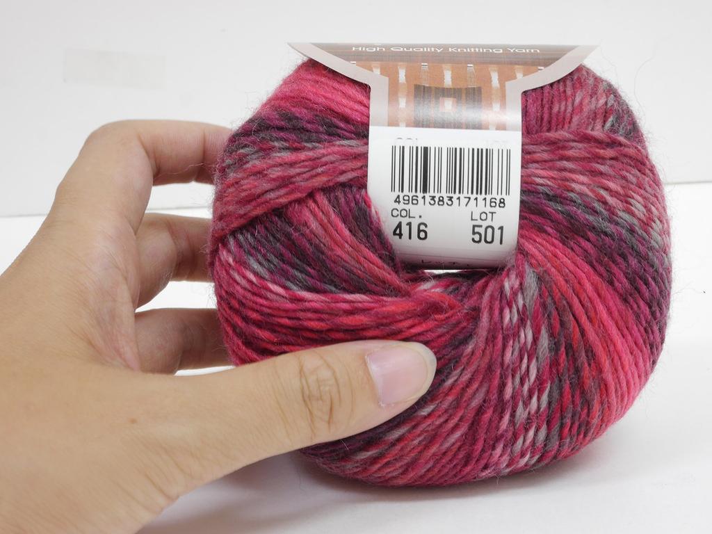 Puppy Lecce Yarn Medium Fine 416 Multi Type 40g 160m 10 Ball Set 10000171 Approx.
