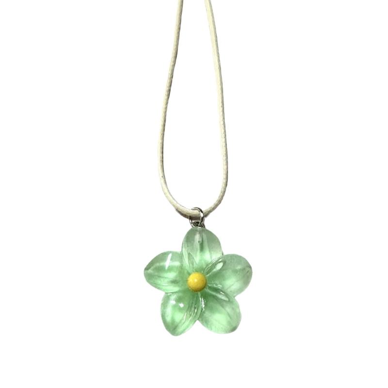 Leuchtende Eier Blumen Charm Halskette Farbwechselndes Design Künstlerischer Dopamin Schmuck Zubehör